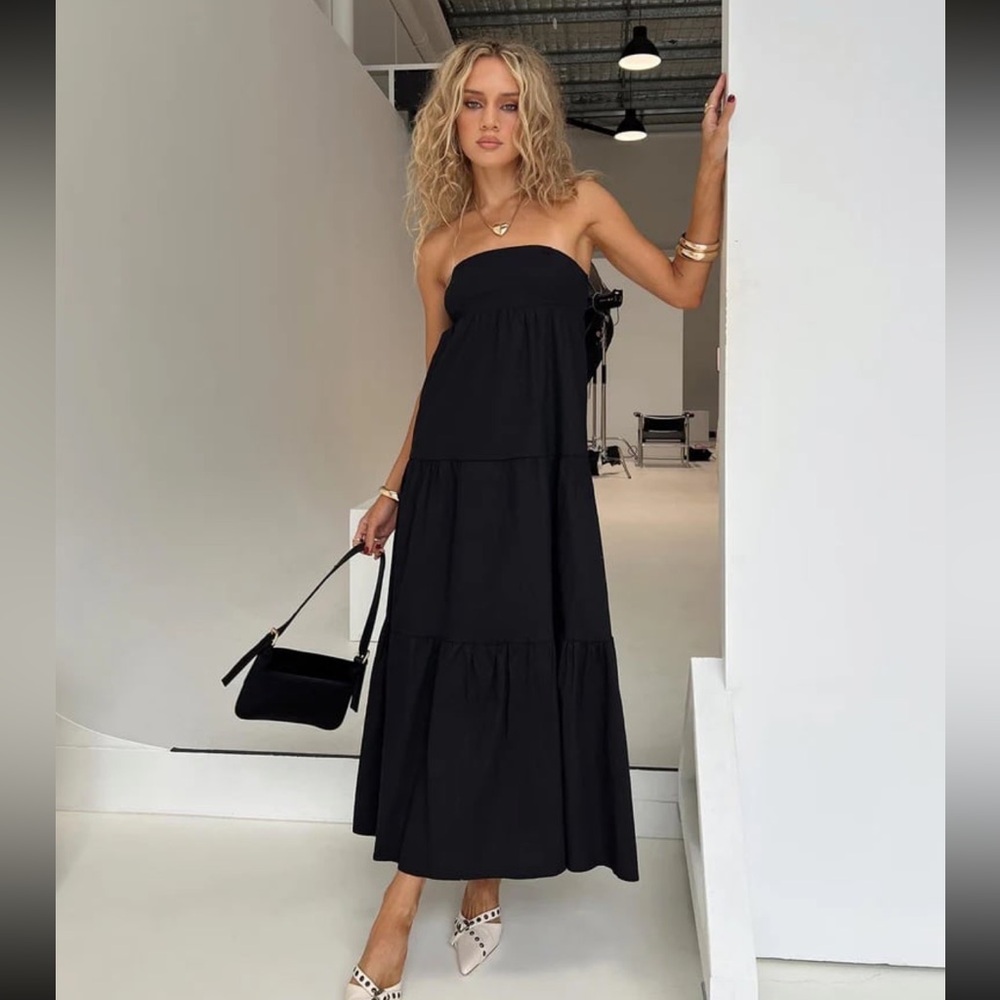 Princess Polly Osment Maxi Dress Black
